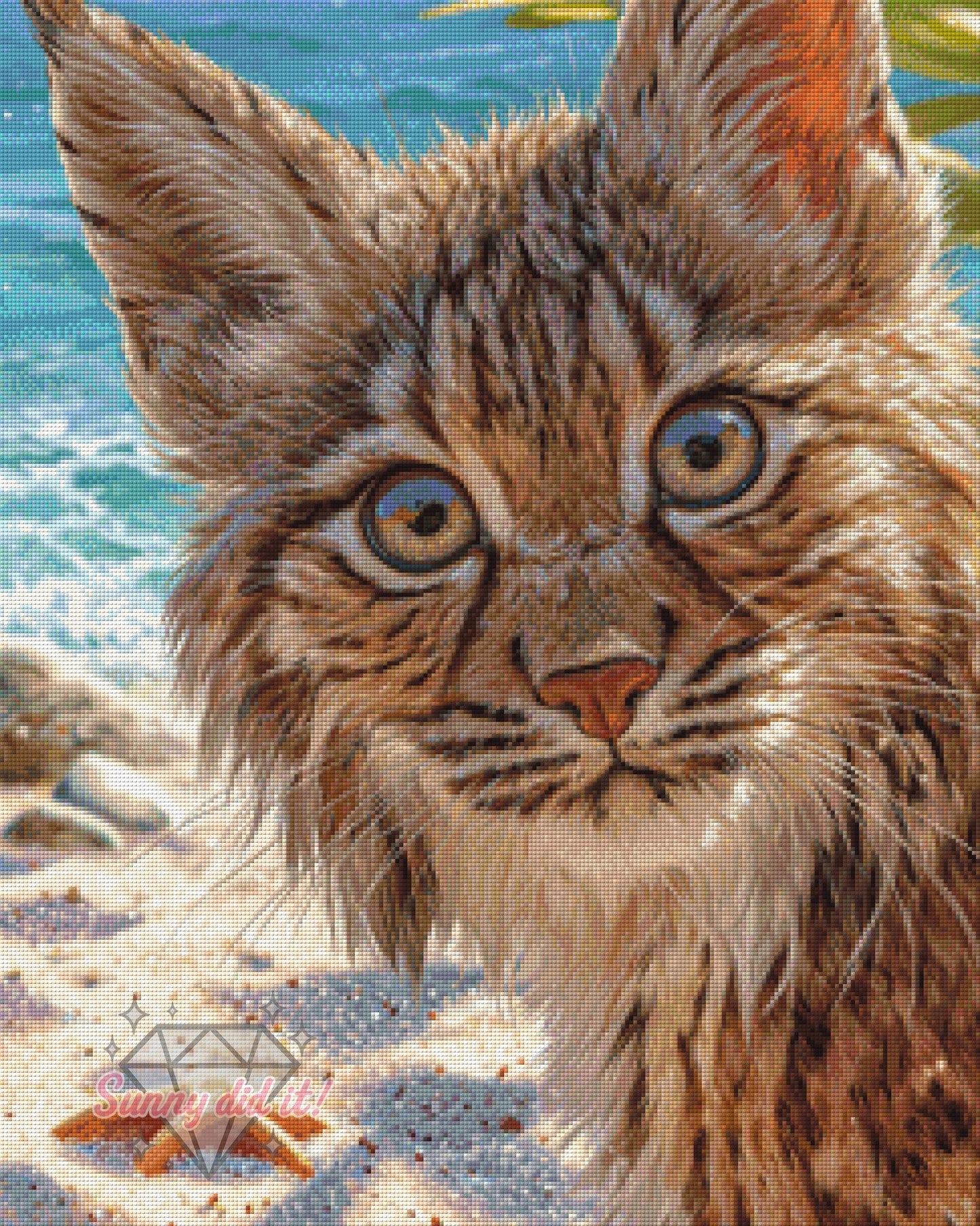 Strandluchs by Funkelreich 60x75cm 115 Farben