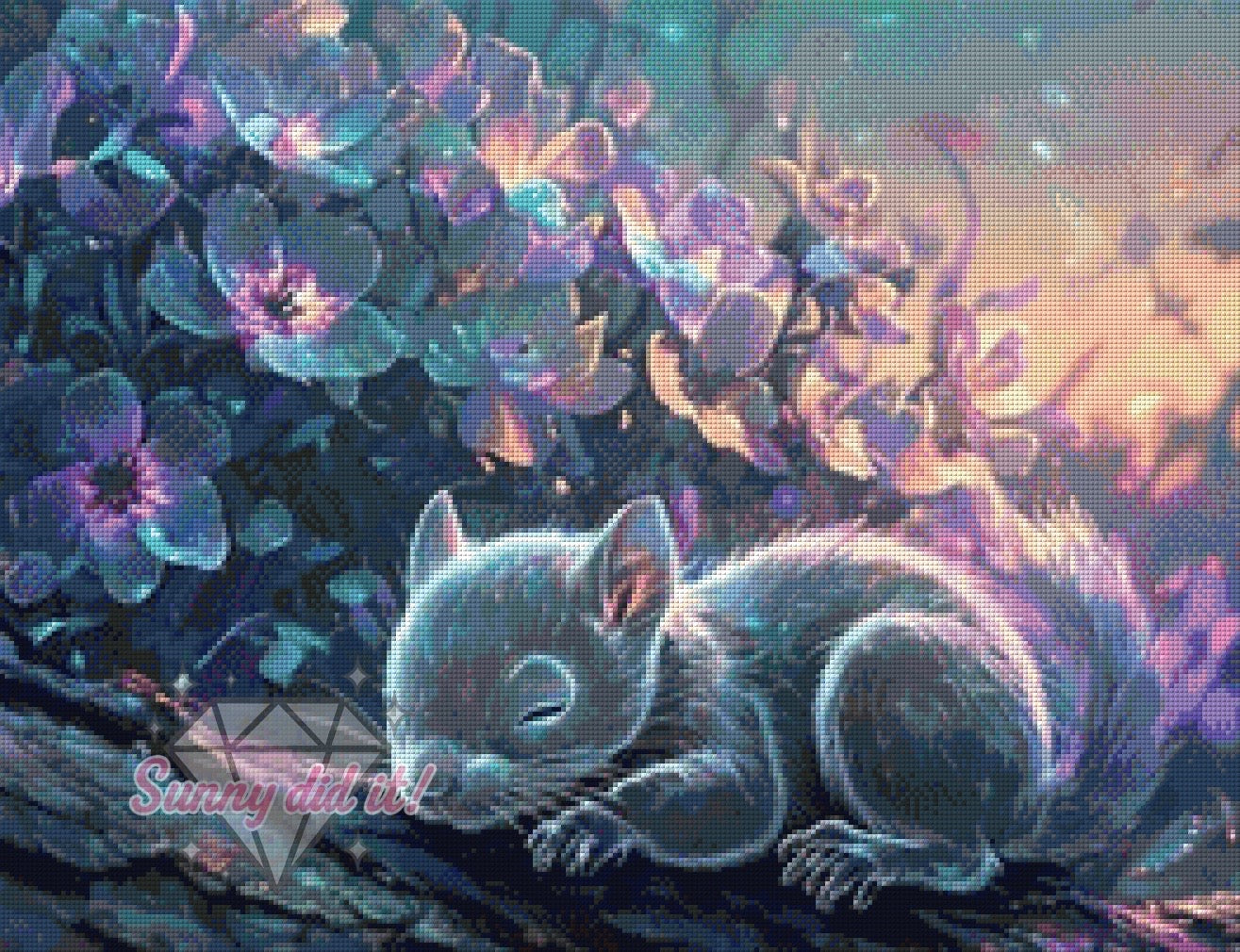 Sleeping well by Tiki.DIAMONDS.ai 65x50cm 100 Farben