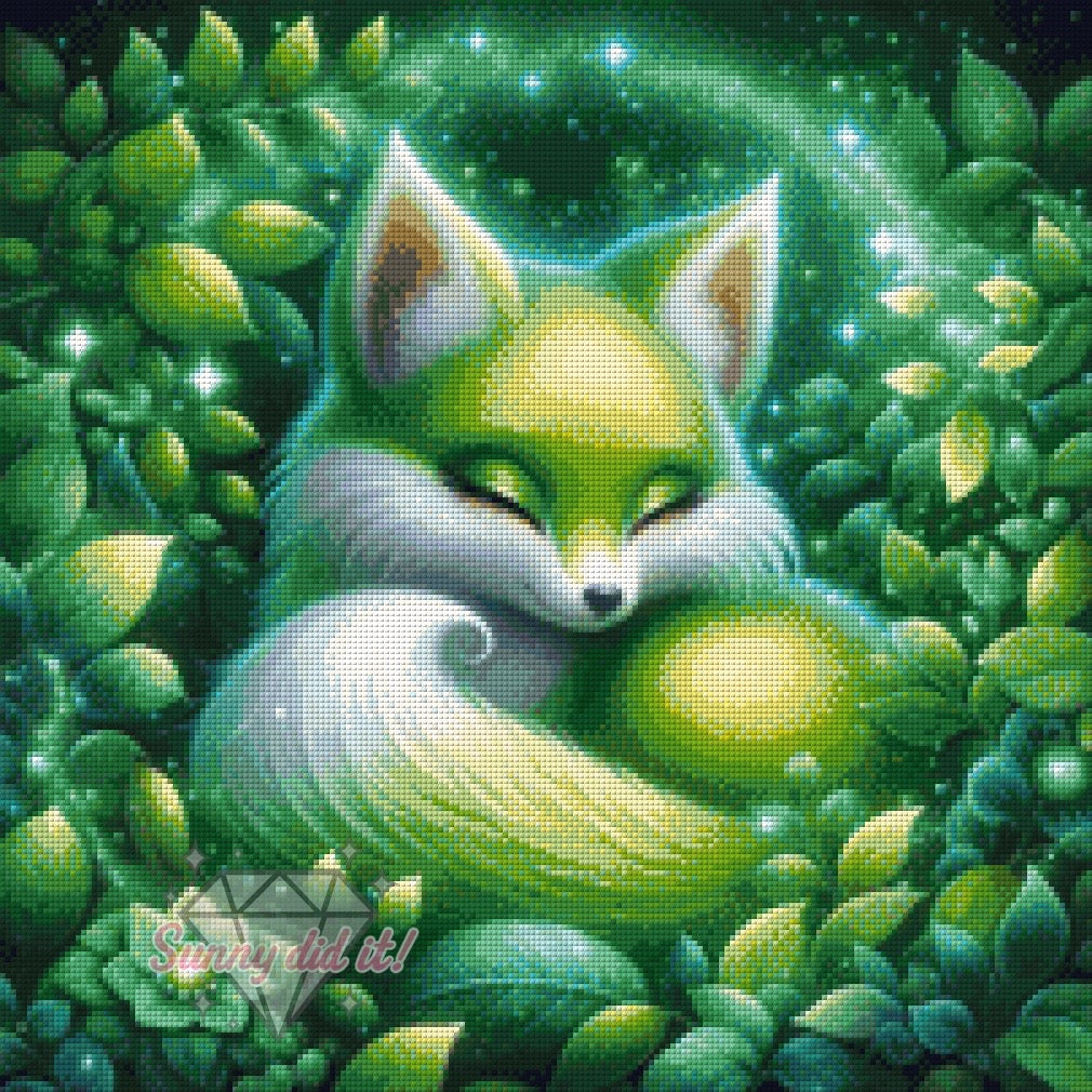 Cute Sleeping Fox by Teddy's Kreativchaos 50x50cm 80 Farben