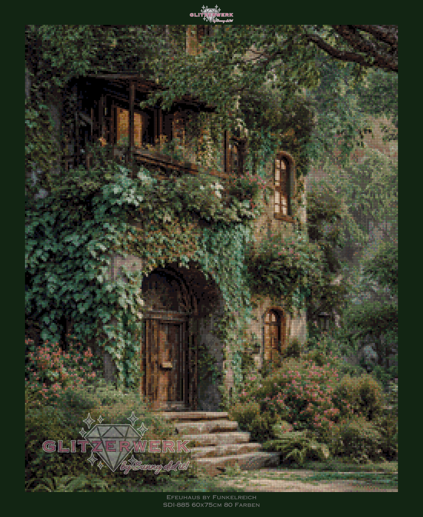 Efeuhaus by Funkelreich 60x75cm 80 Farben