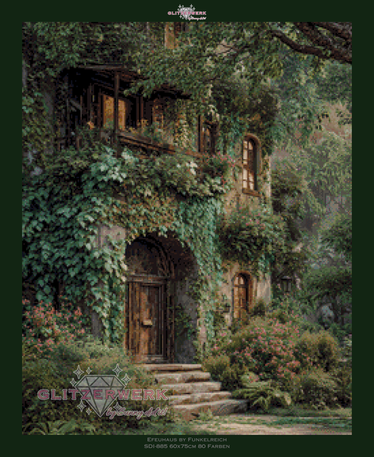 Efeuhaus by Funkelreich 60x75cm 80 Farben