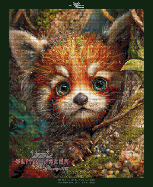 Roter Panda by Funkelreich 60x75cm 115 Farben