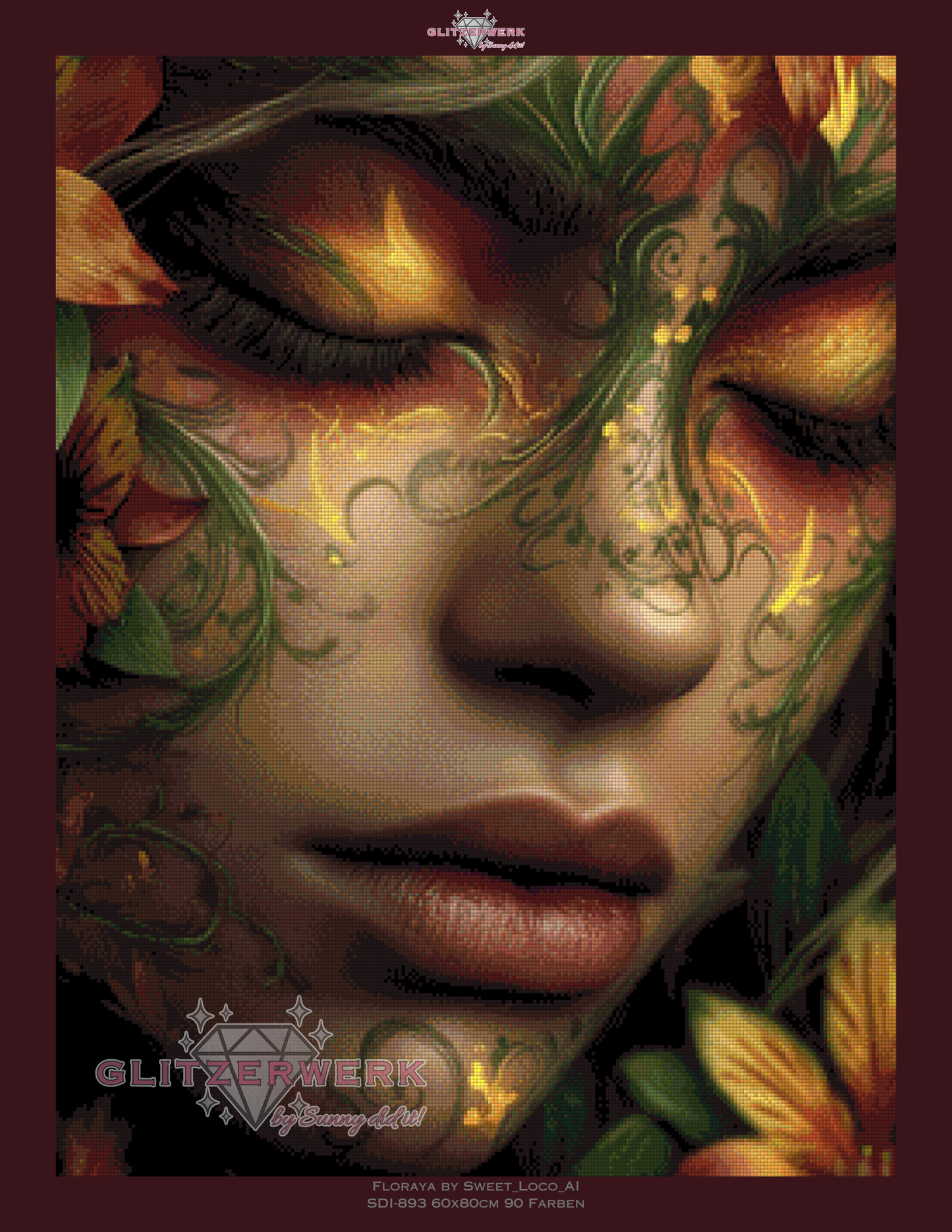 Floraya by Sweet_Loco_AI 60x80cm 115 Farben