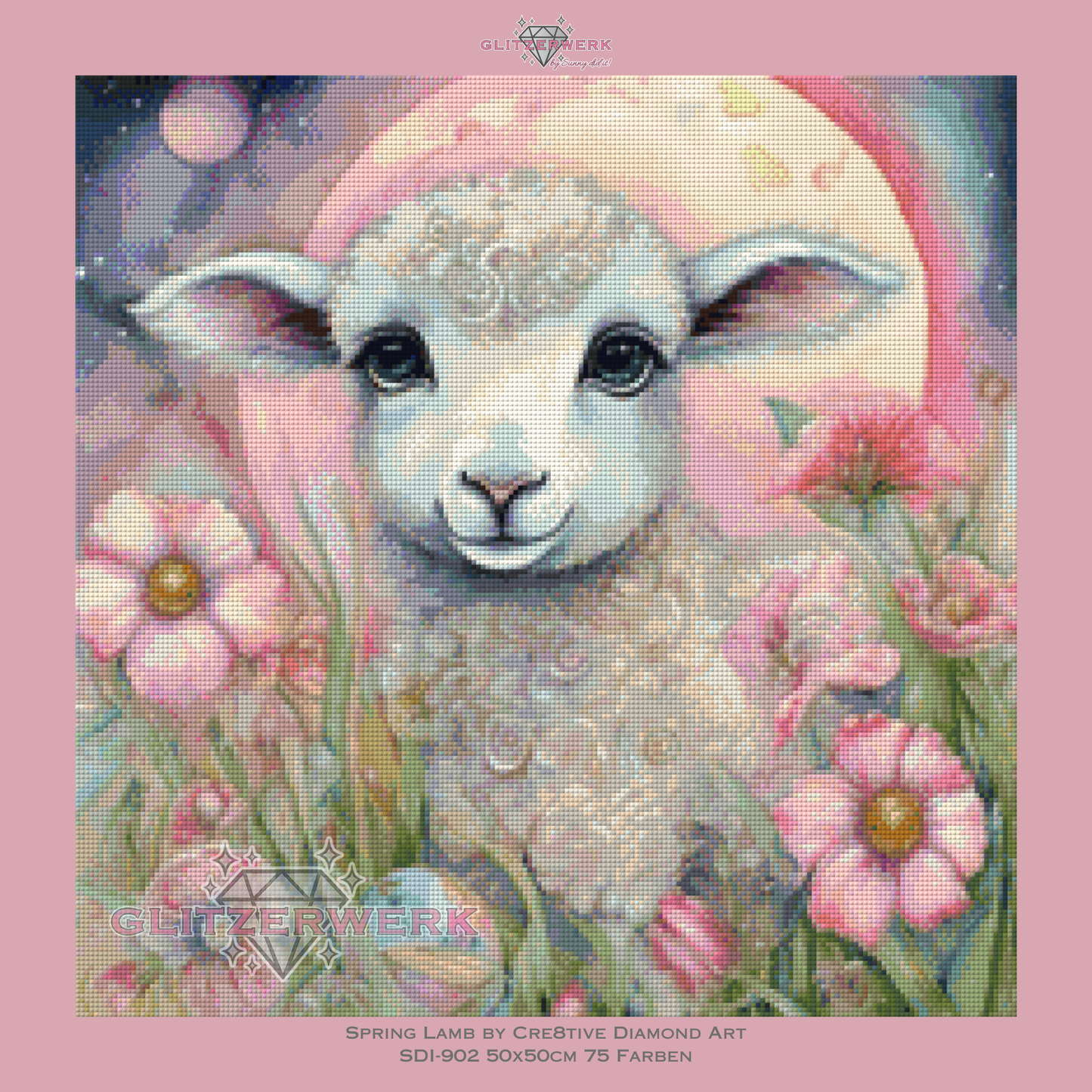 Spring Lamb by Cre8tive Diamond Art 50x50cm 75 Farben