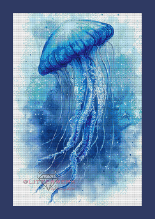 Watercolor Jellyfish by Funkelreich 50x75cm 50 Farben