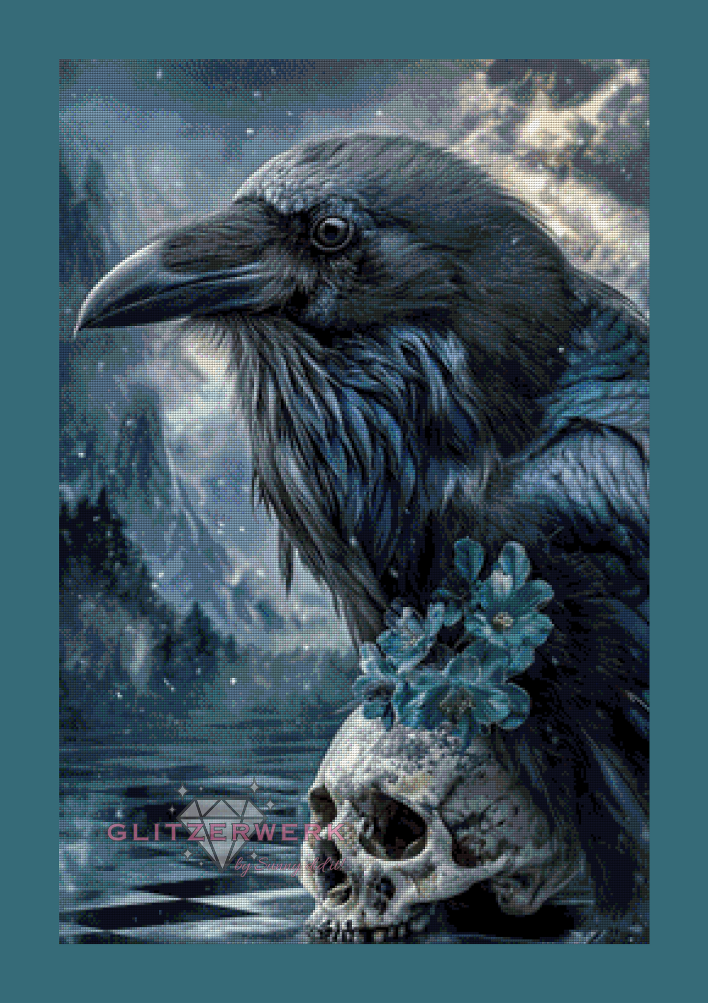 Midnight Raven by Funkelreich 60x90cm 65 Farben