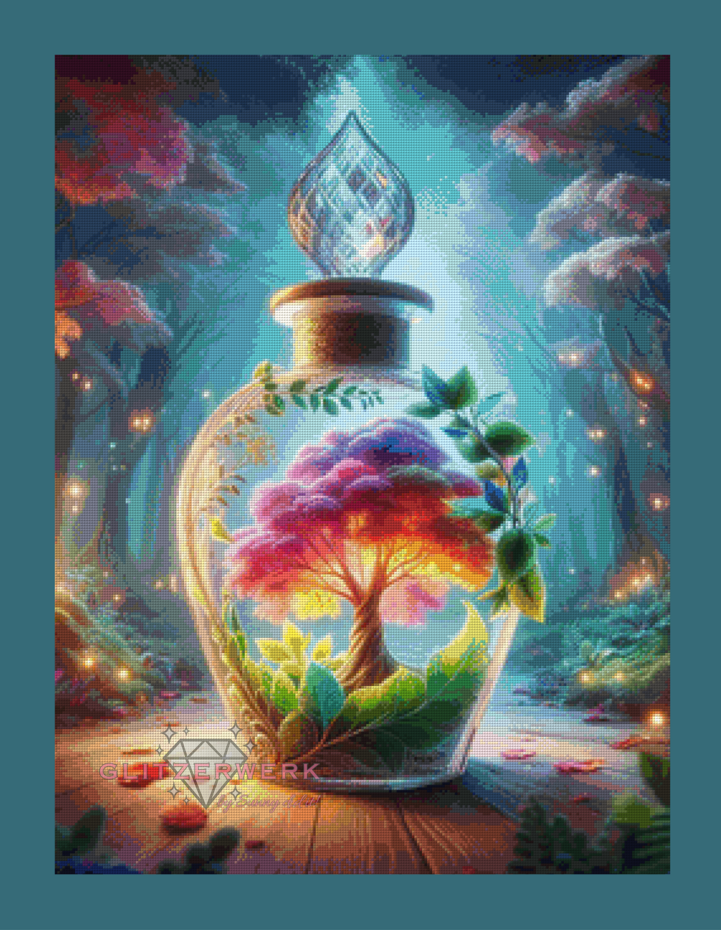 Magic Forest Jar by Sandra's KI Designs 60x80cm 150 Farben
