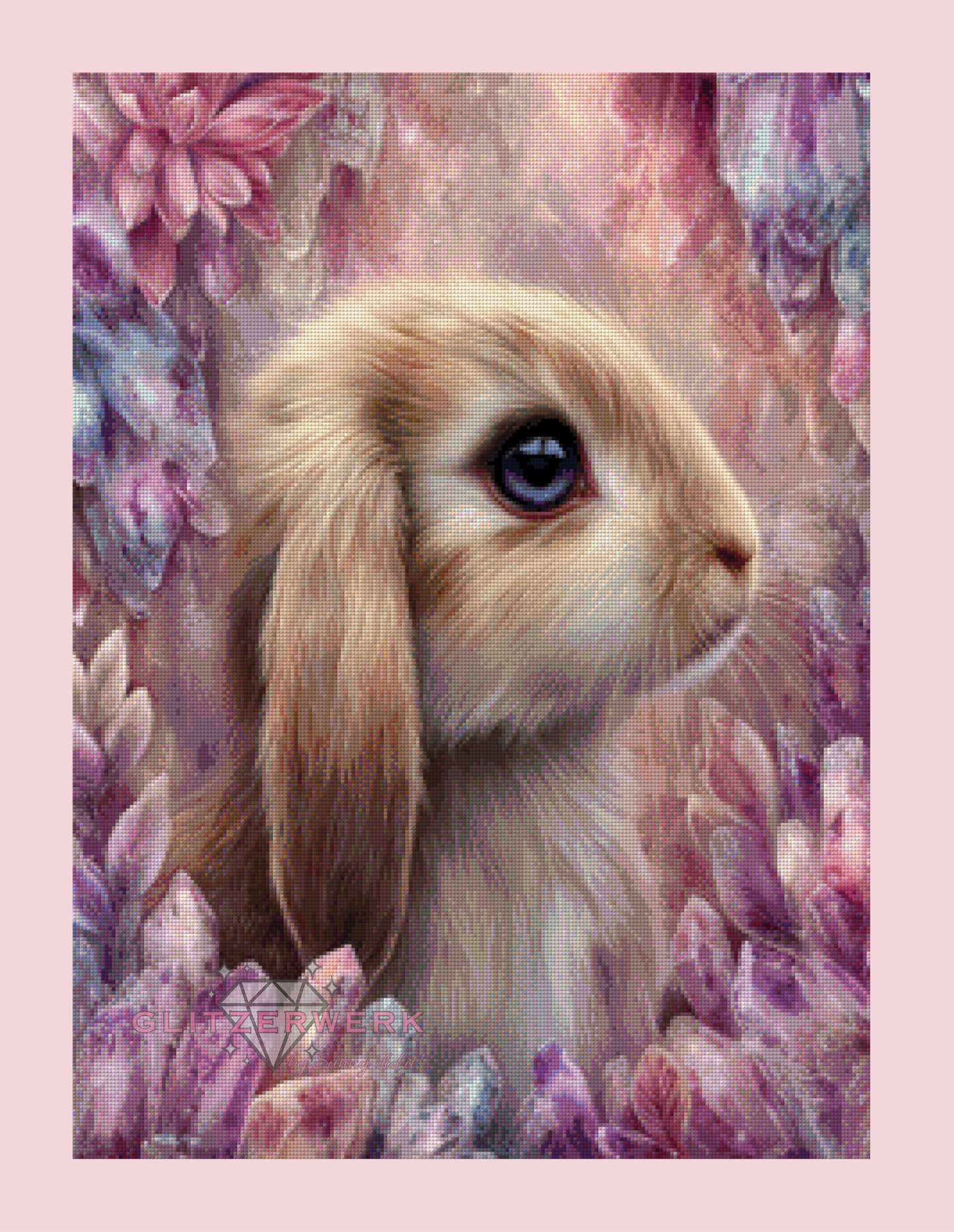 Little Blossom Bunny by Sweet_Loco_AI 55x75cm 100 Farben