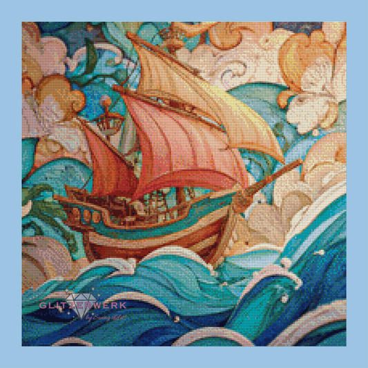 Sailing by Funkelreich 50x50cm 90 Farben