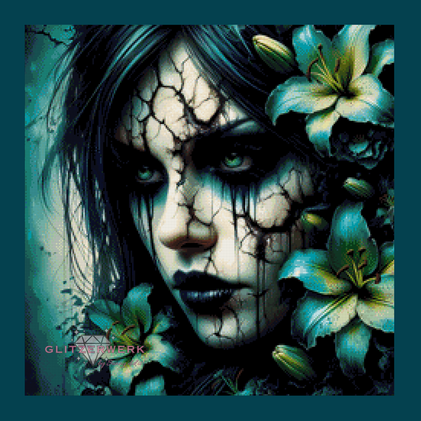 Shattered Bloom by CaroFelicia 60x60cm 90 Farben