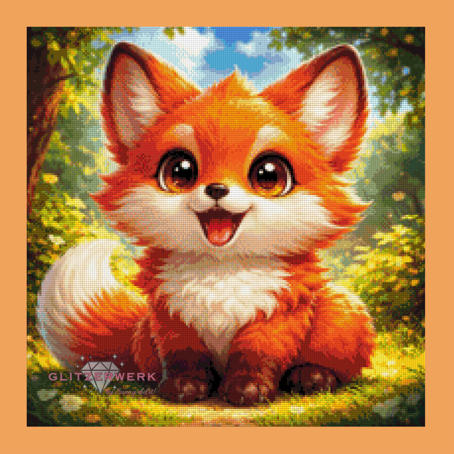 Sunny Fox by Christa.fe KI 50x50cm 90 Farben