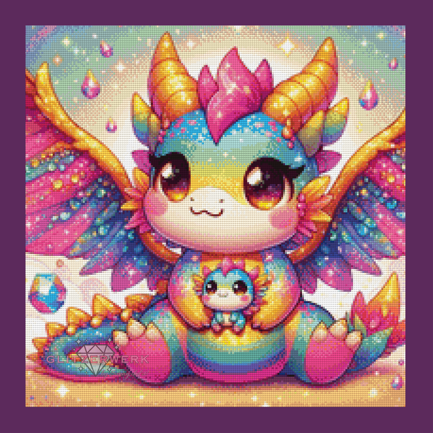 Rainbow Spark by Sandra's KI Designs 50x50cm 95 Farben