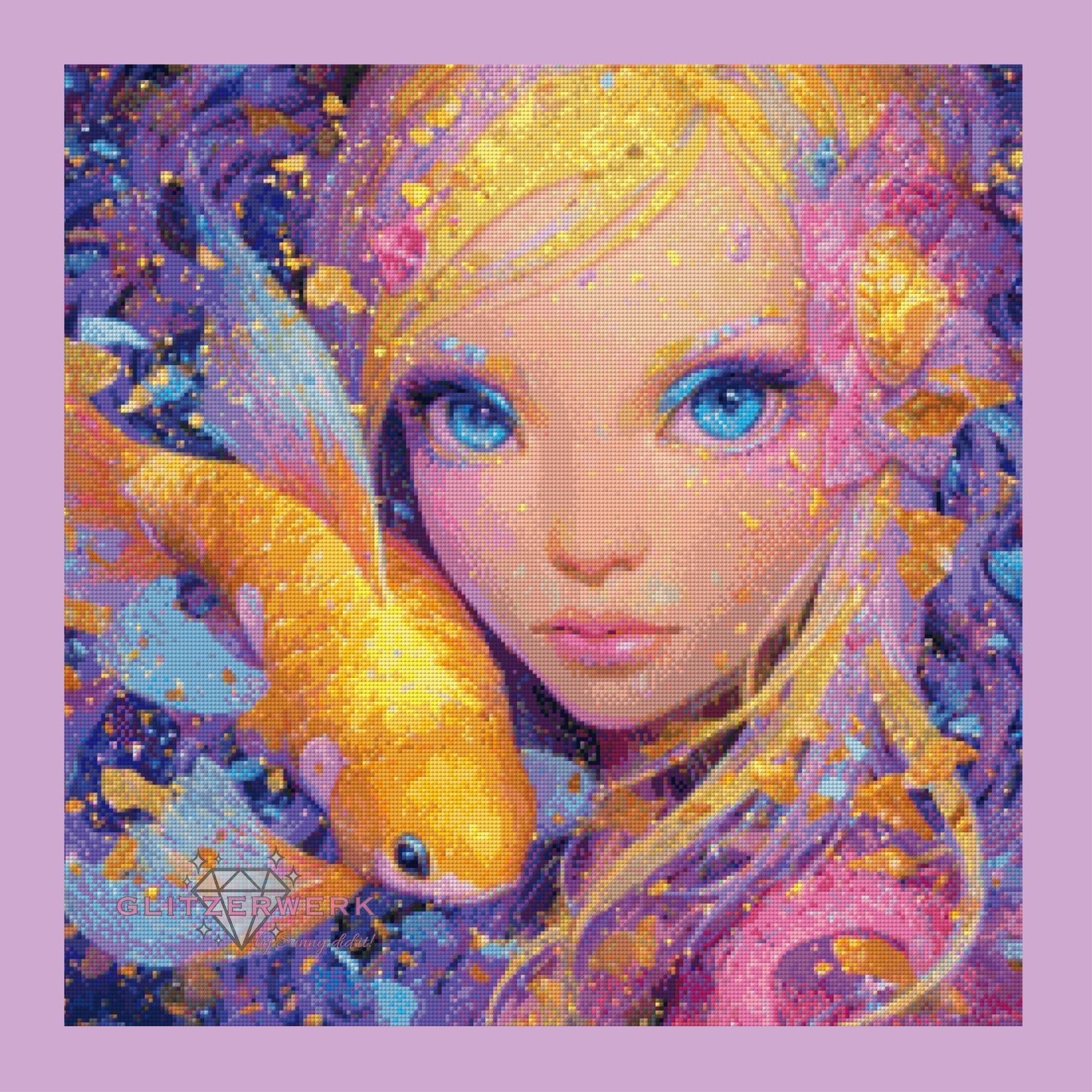Golden Tide by Shiny Unicorn Ai 60x60cm 95 Farben
