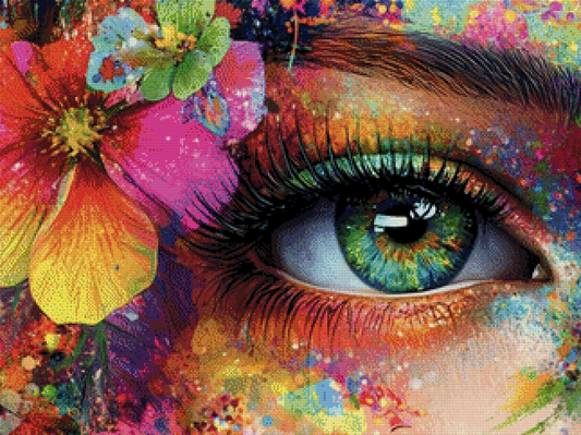 Eye with Flowers by CaroFelicia