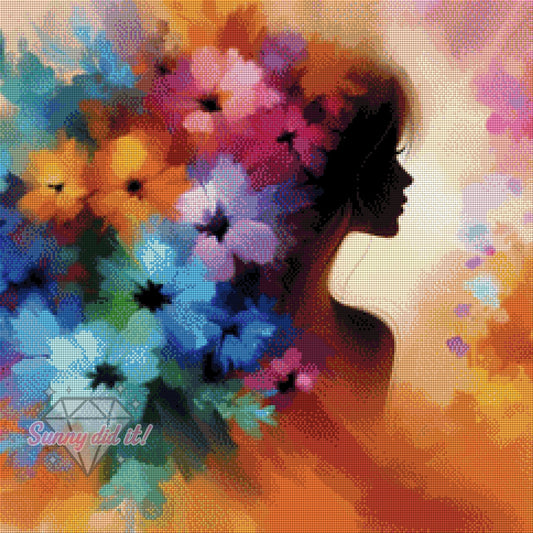 Silhouette mit Blumen by CaroFelicia