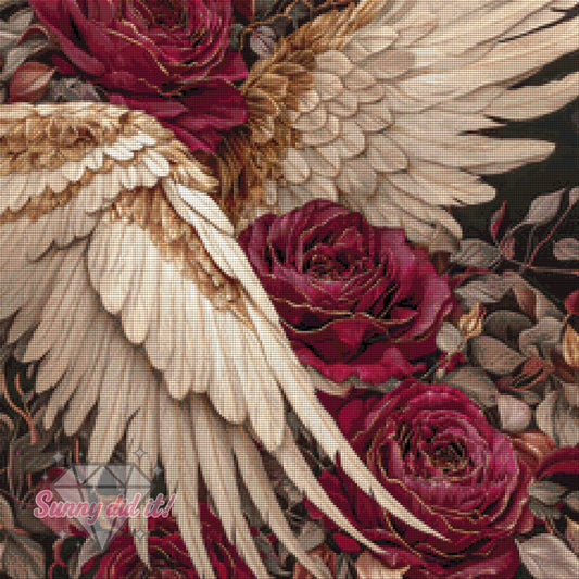 Rosenflügel 2.0 by Funkelreich 60x60cm 100 Farben