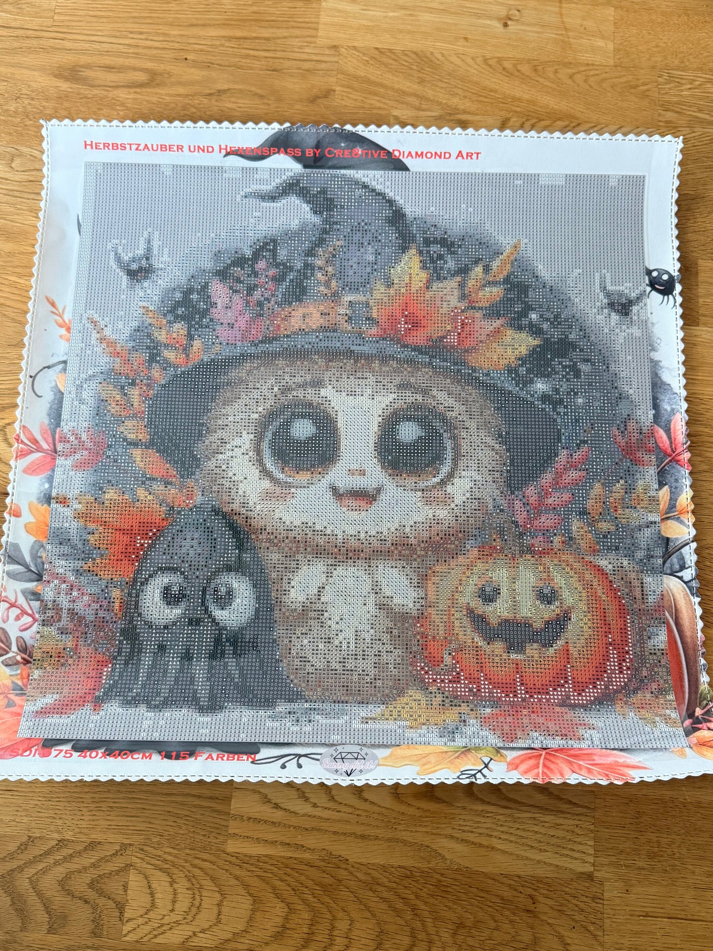 NUR LEINWAND Herbstzauber und Hexenspaß by Cre8tive Diamond Art 40x40cm 115 Farben
