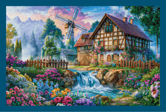 Am Mühlenbach 2.0 by Funkelreich 65x100cm 130 Farben