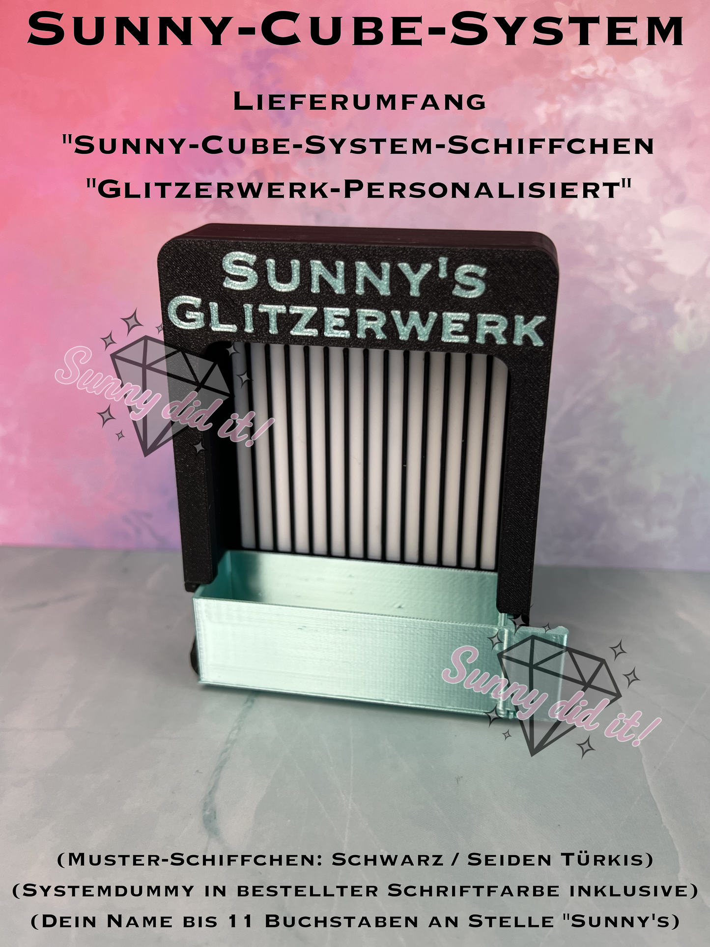 Sunny-Cube-System - "Glitzerwerk" Schiffchen