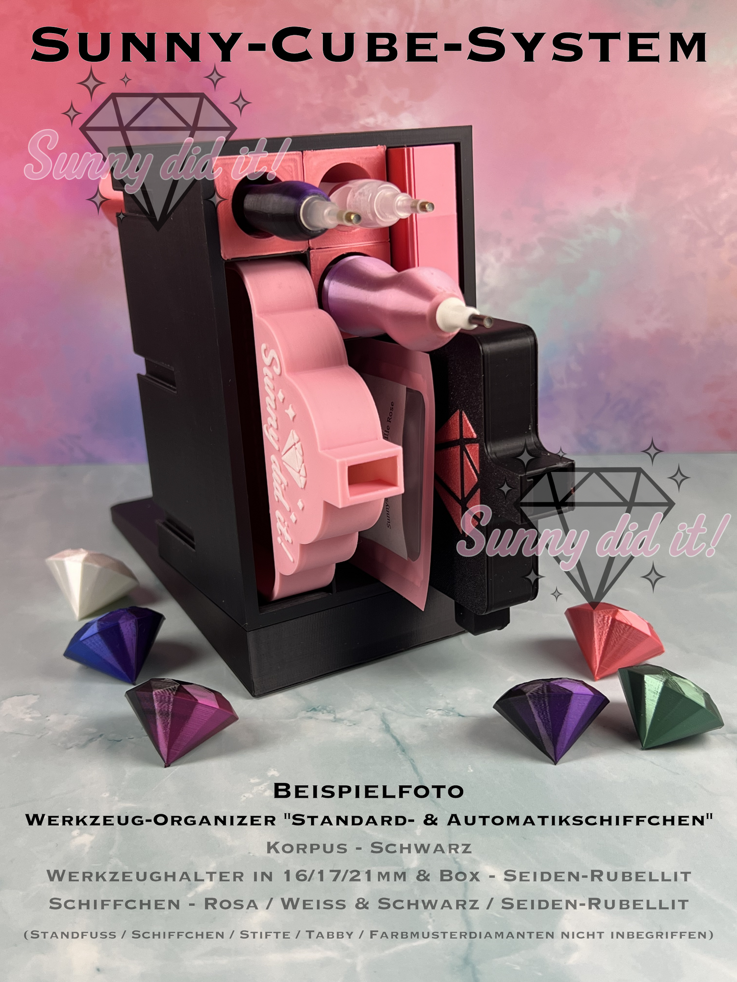 Sunny-Cube-System - Werkzeugorganizer Dual für Standard- und Automatikschiffchen