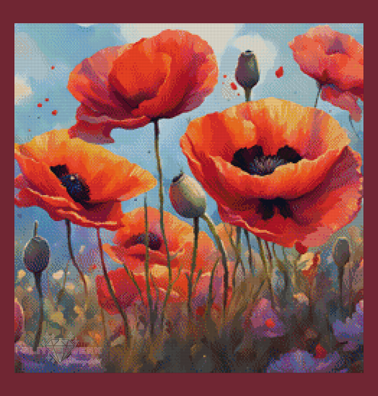 Mohnblumen by CaroFelicia 60x60cm 109 Farben