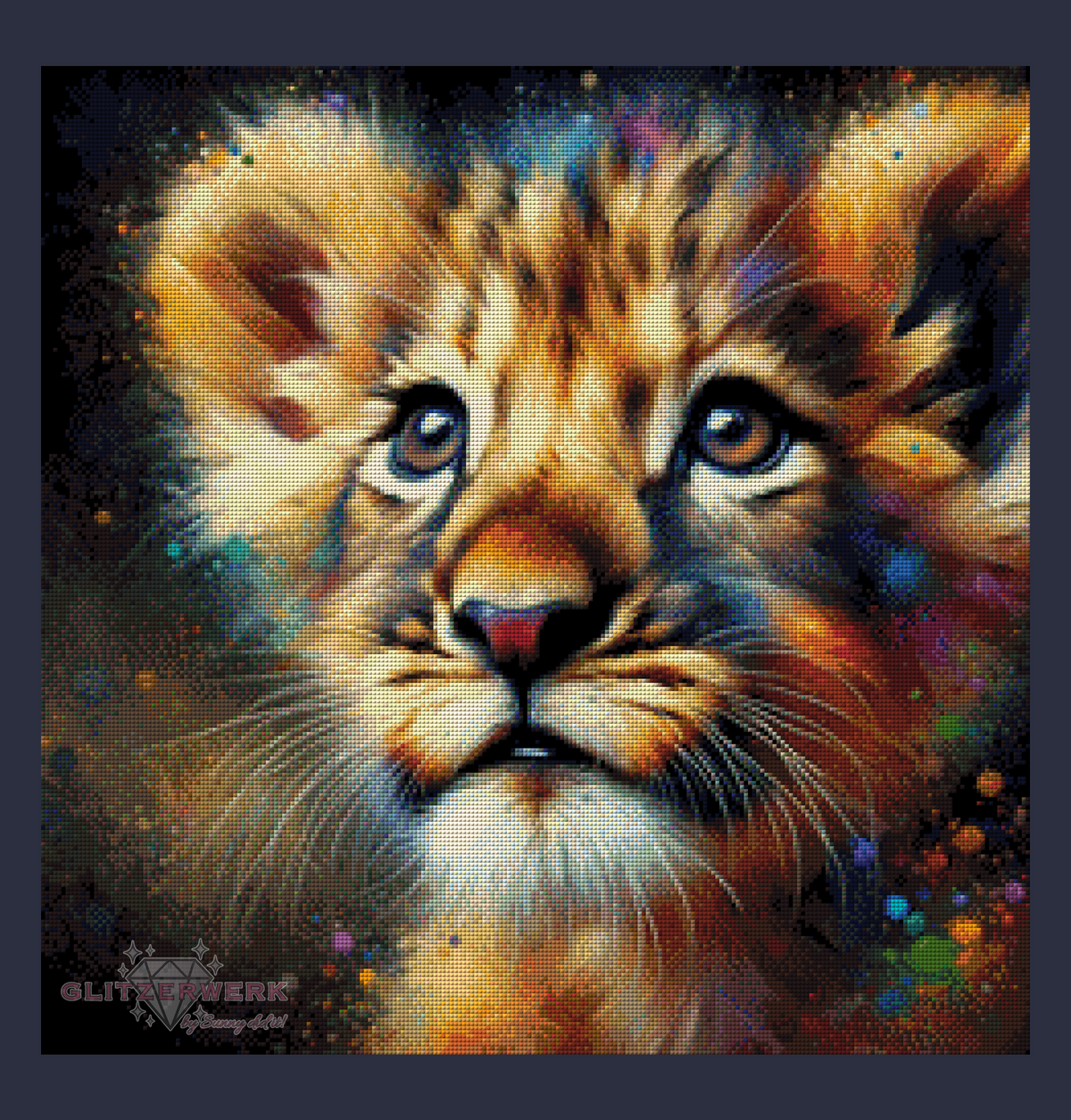 Simbi der Löwe by CaroFelicia 60x60cm 87 Farben