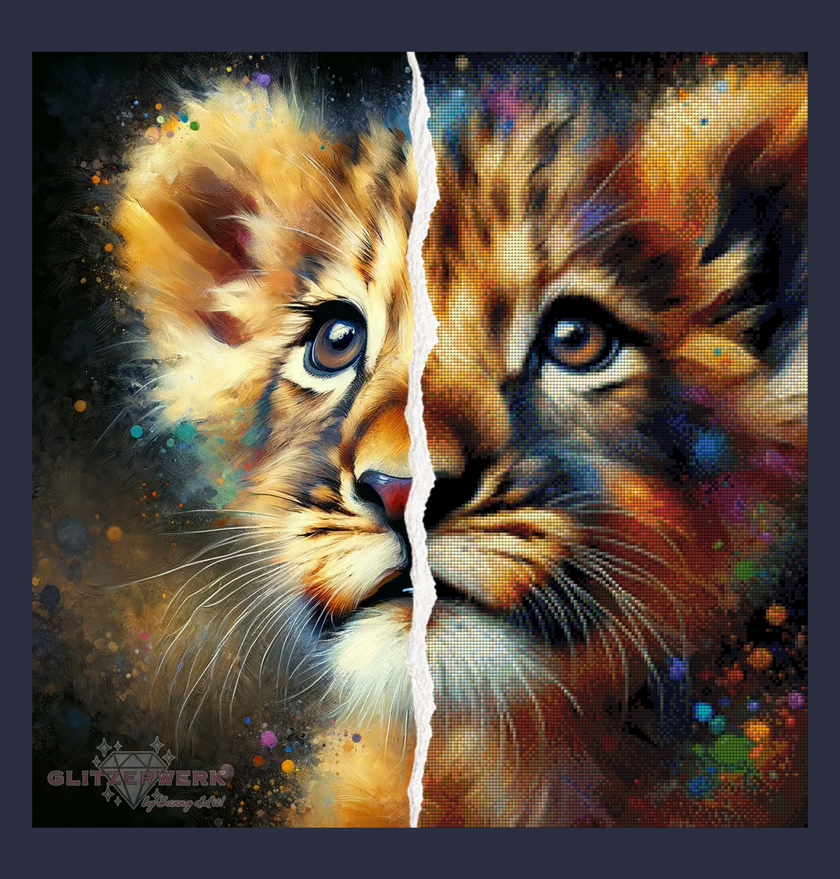 Simbi der Löwe by CaroFelicia 60x60cm 87 Farben