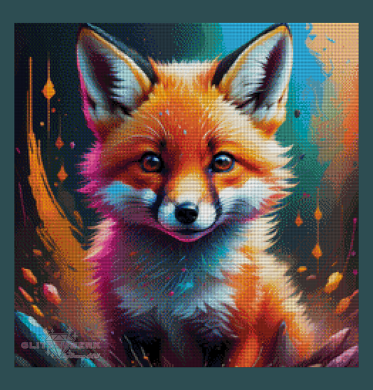 Flämmchen der Farbenfuchs by CaroFelicia 60x60cm 100 Farben