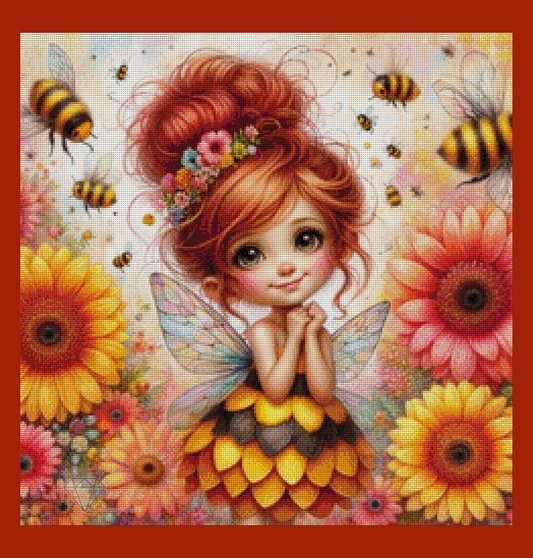 Ylvamira, die kleine Bienenfee by CaroFelicia 60x60cm 120 Farben