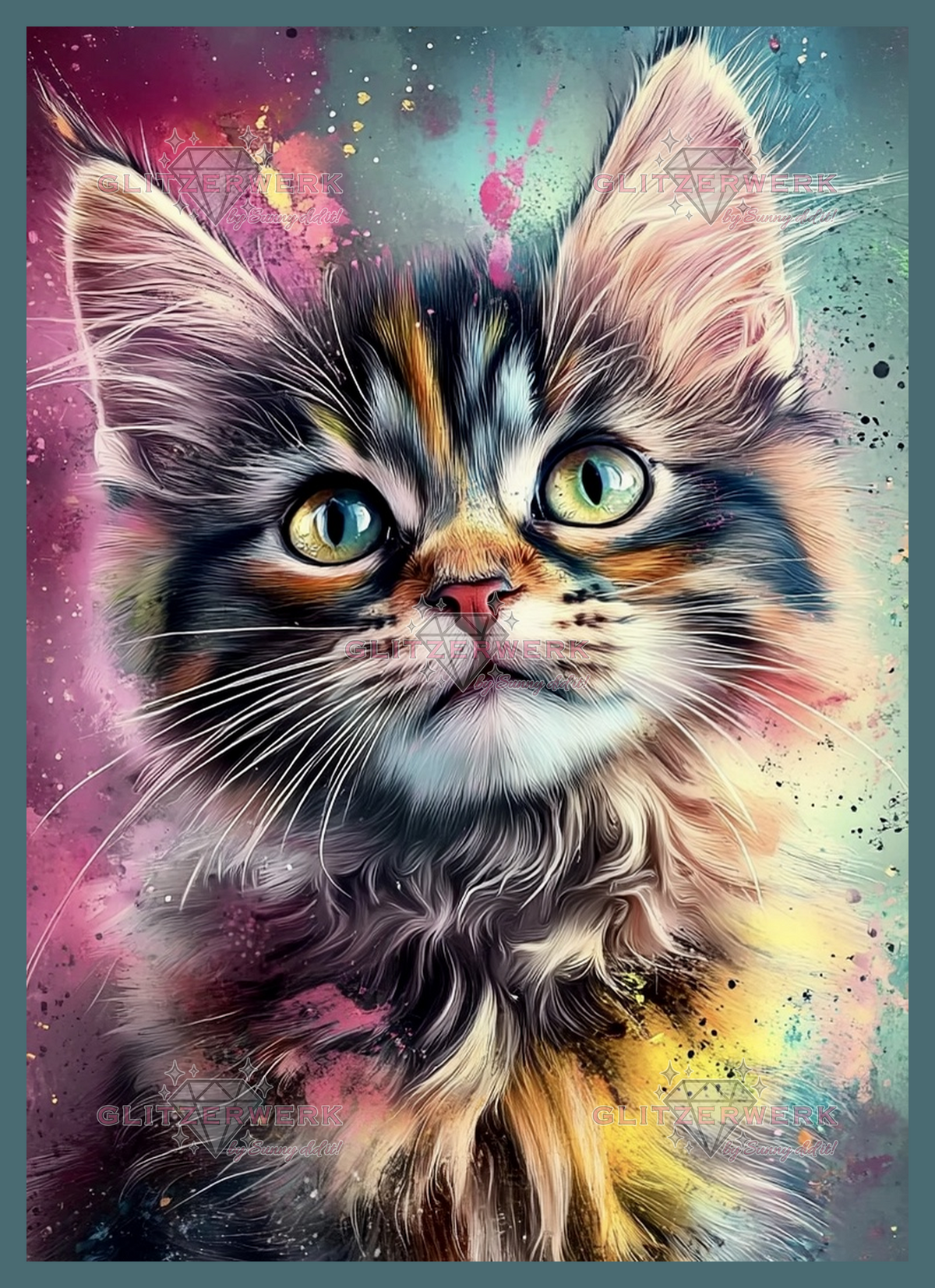Kitty Samtpfote by CaroFelicia 50x70cm 117 Farben
