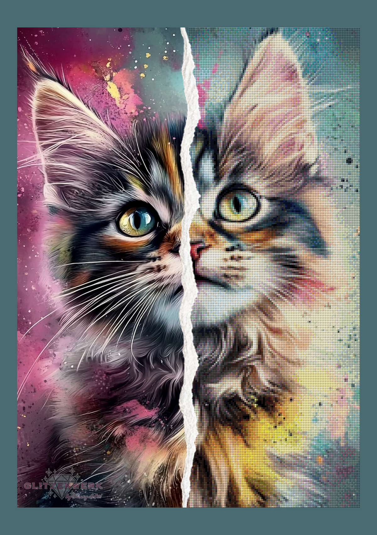 Kitty Samtpfote by CaroFelicia 50x70cm 117 Farben