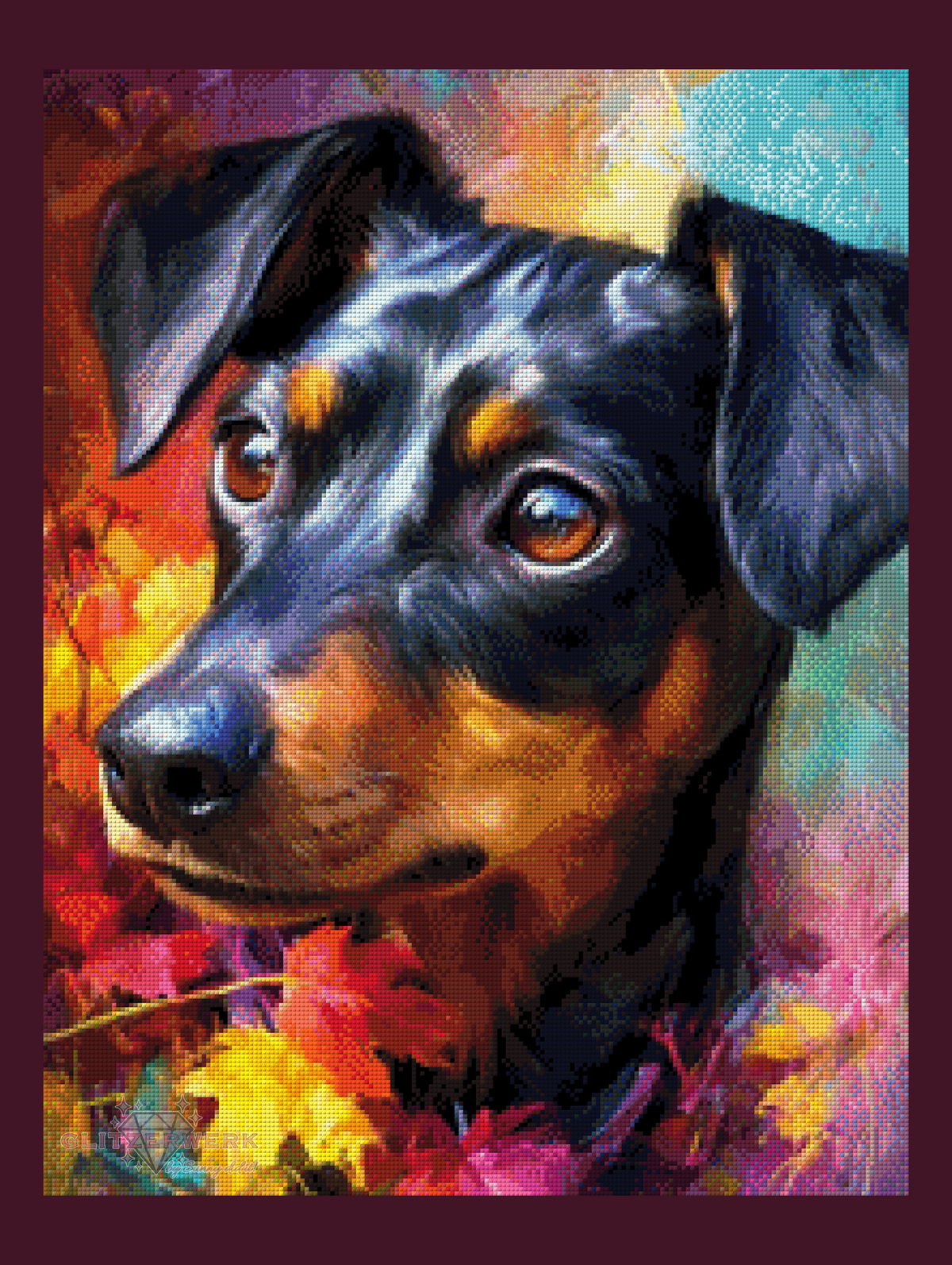 Herbst-Pinscher by CaroFelicia 50x65cm 137 Farben