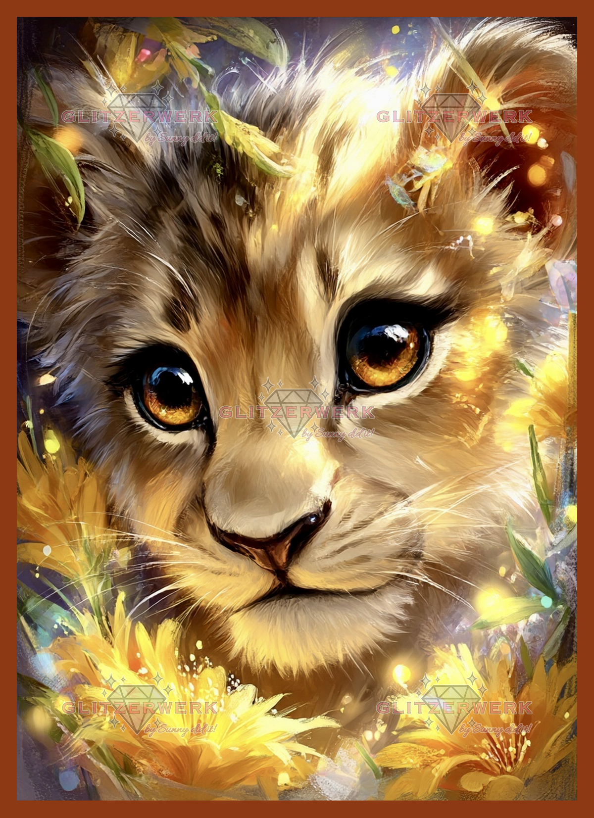 König der Sonnenblüten by CaroFelicia 50x70cm 105 Farben
