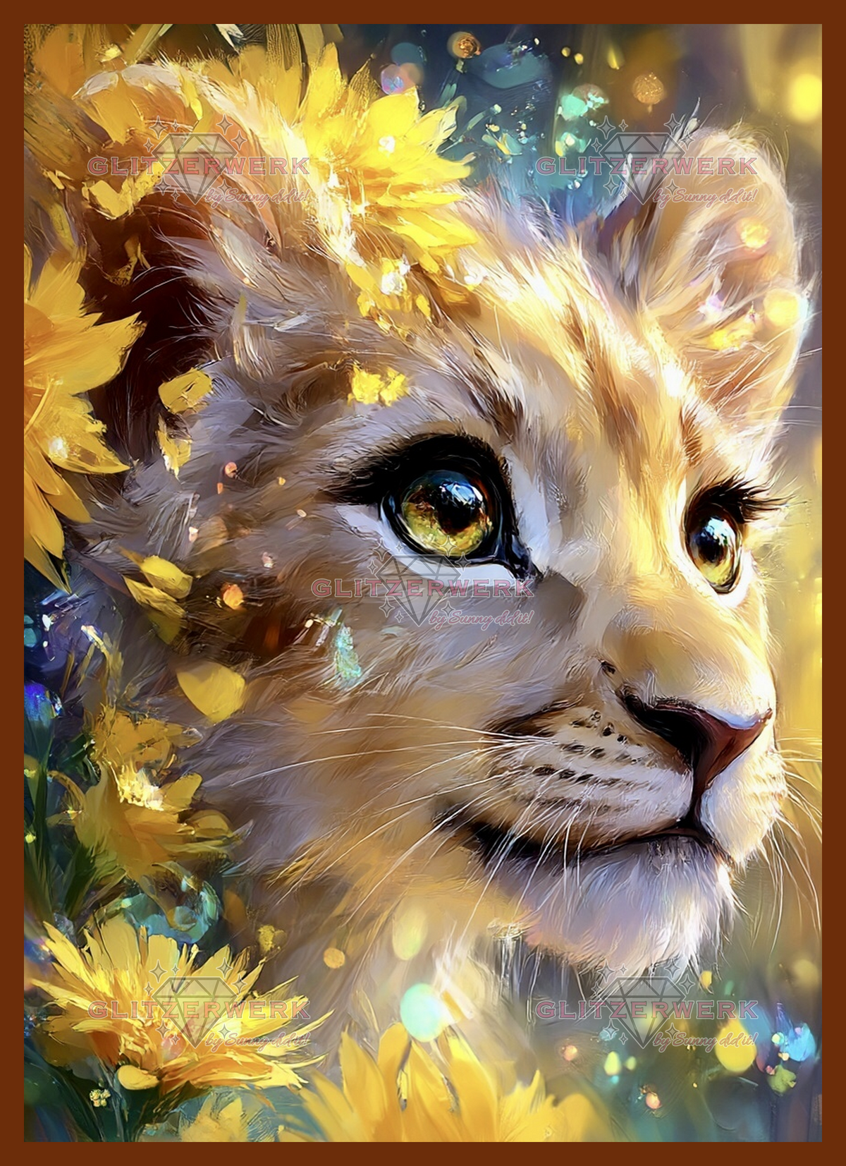 König der Sonnenblüten 2.0 by CaroFelicia 50x70cm 123 Farben