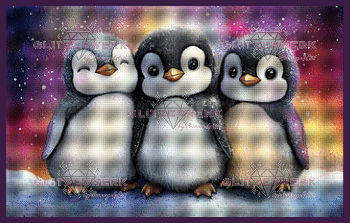 Die Drei vom Schneekristall by CaroFelicia 80x50cm 114 Farben
