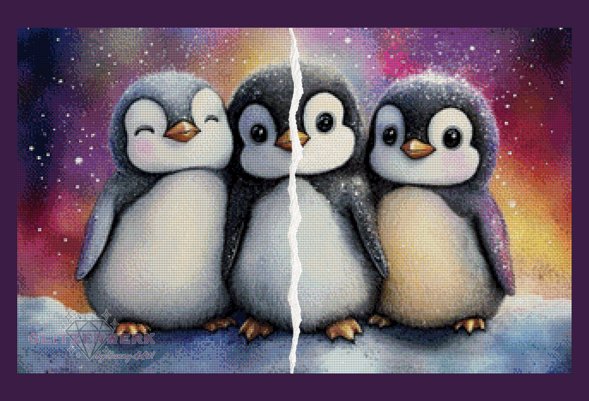 Die Drei vom Schneekristall by CaroFelicia 80x50cm 114 Farben