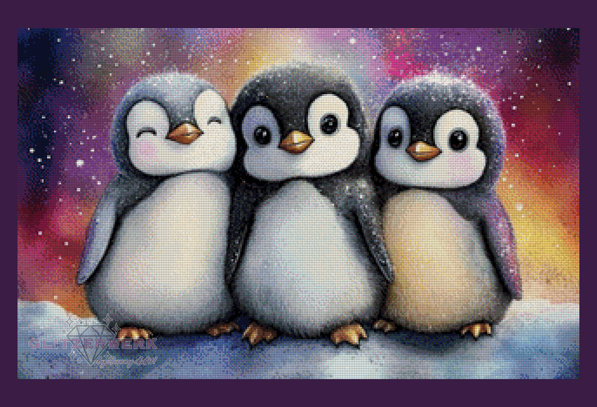 Die Drei vom Schneekristall by CaroFelicia 80x50cm 114 Farben