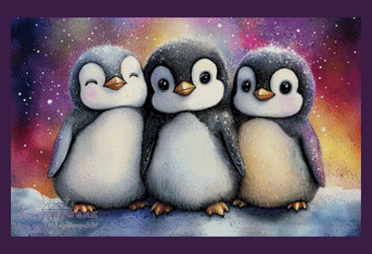 Die Drei vom Schneekristall by CaroFelicia 80x50cm 114 Farben