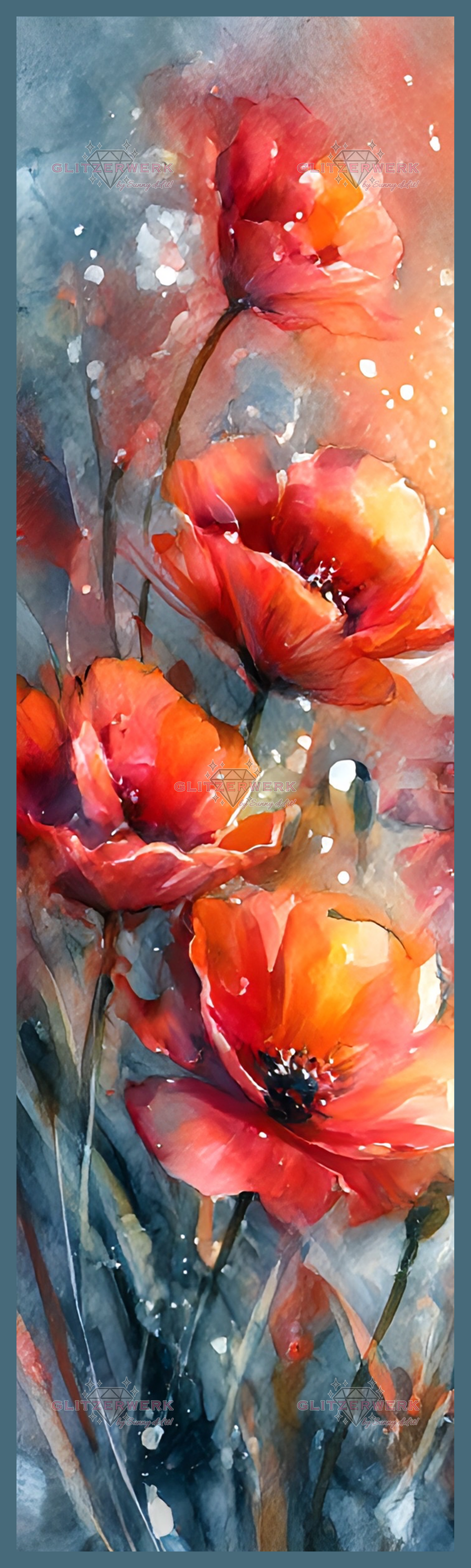 Tanz der Mohnblumen 1 by CaroFelicia 40x140cm 140 Farben