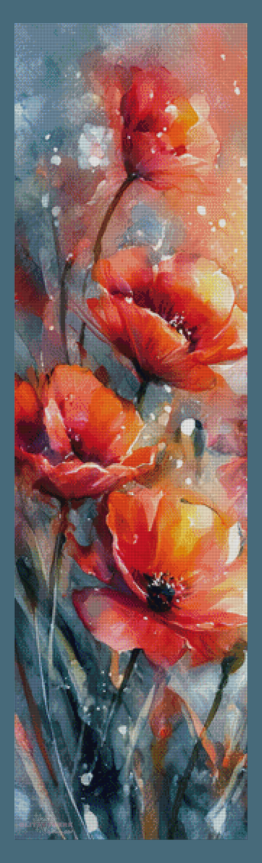 Tanz der Mohnblumen 1 by CaroFelicia 40x140cm 140 Farben
