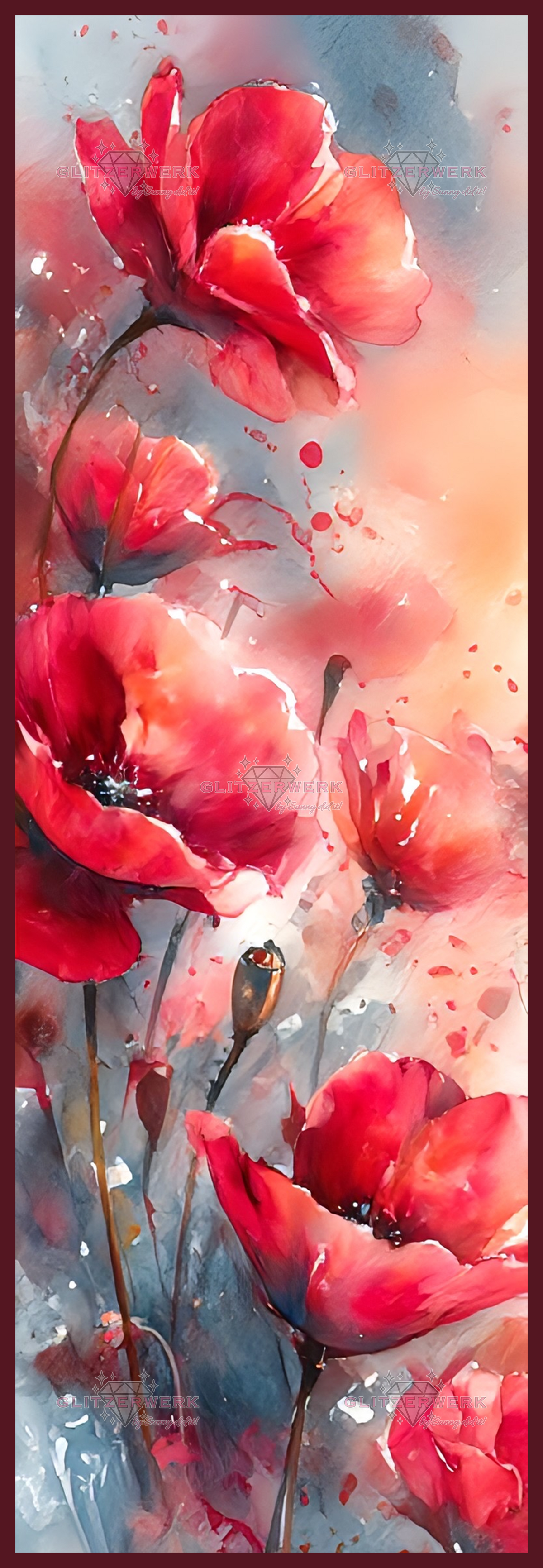 Tanz der Mohnblumen 2.0 by CaroFelicia 50x150cm 135 Farben