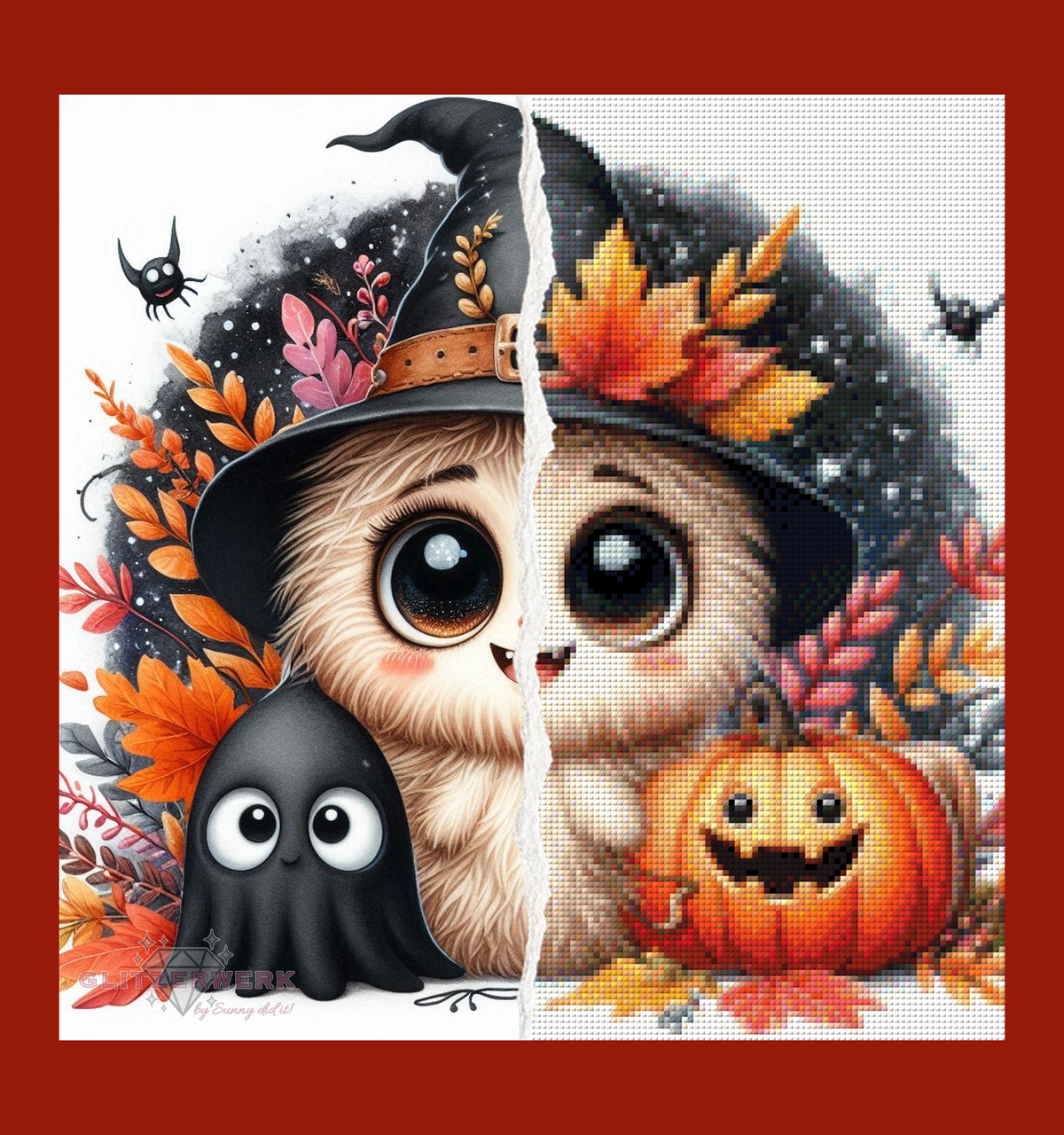 Herbstzauber und Hexenspaß by Cre8tive Diamond Art 40x40cm 115 Farben