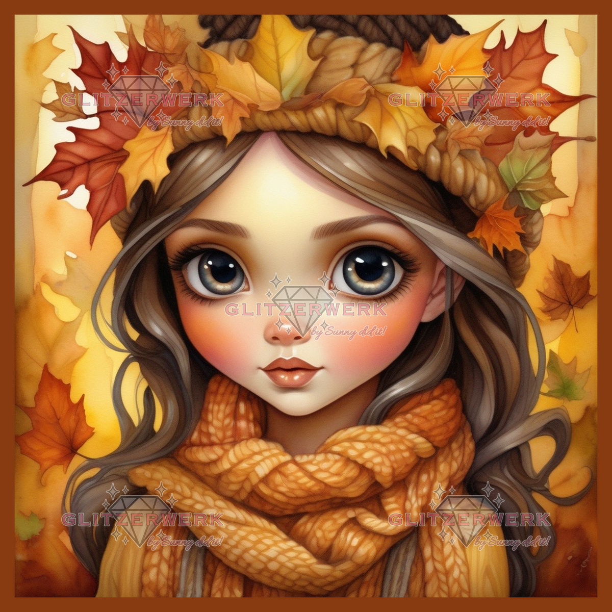 Mädchen des goldenen Oktobers by Cre8tive Diamond Art 60x60cm 125 Farben
