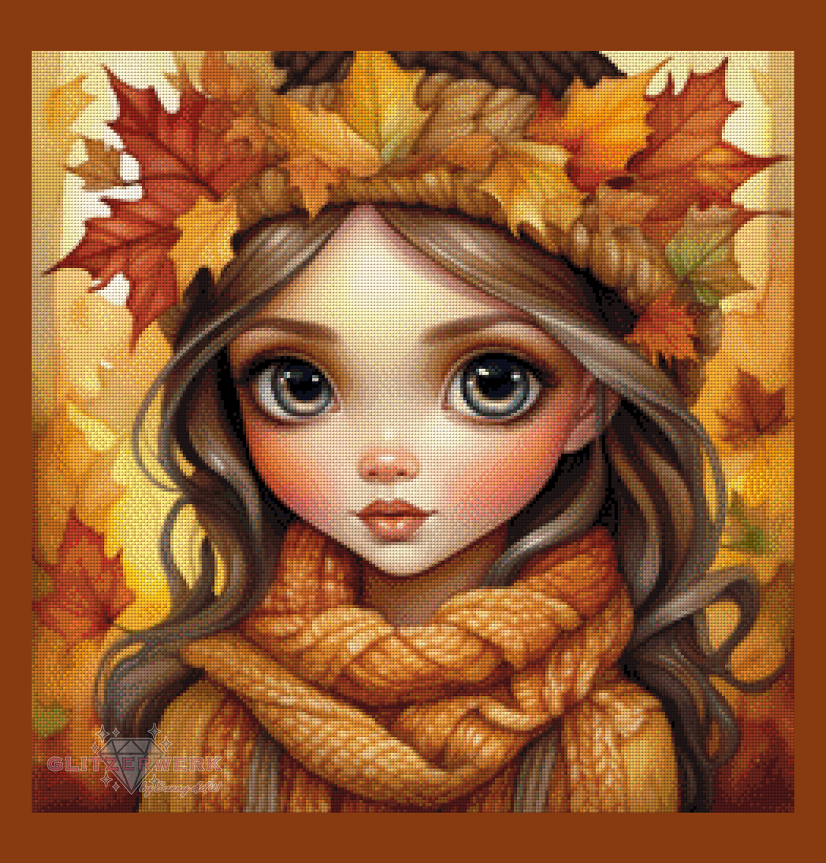 Mädchen des goldenen Oktobers by Cre8tive Diamond Art 60x60cm 125 Farben