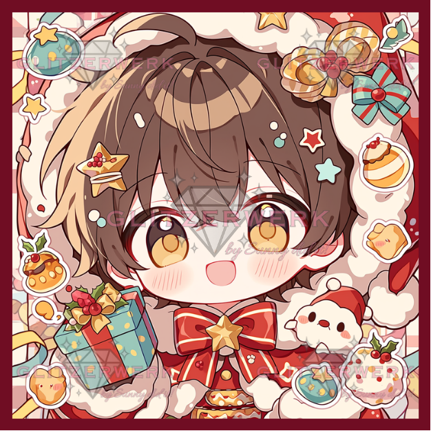 Noel's Christmas Surprise by Funkelreich 50x50cm 80 Farben mit 10x Sondersteinen