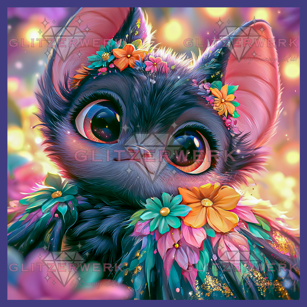 Luna Bloom by Funkelreich 80x80cm 120 Farben