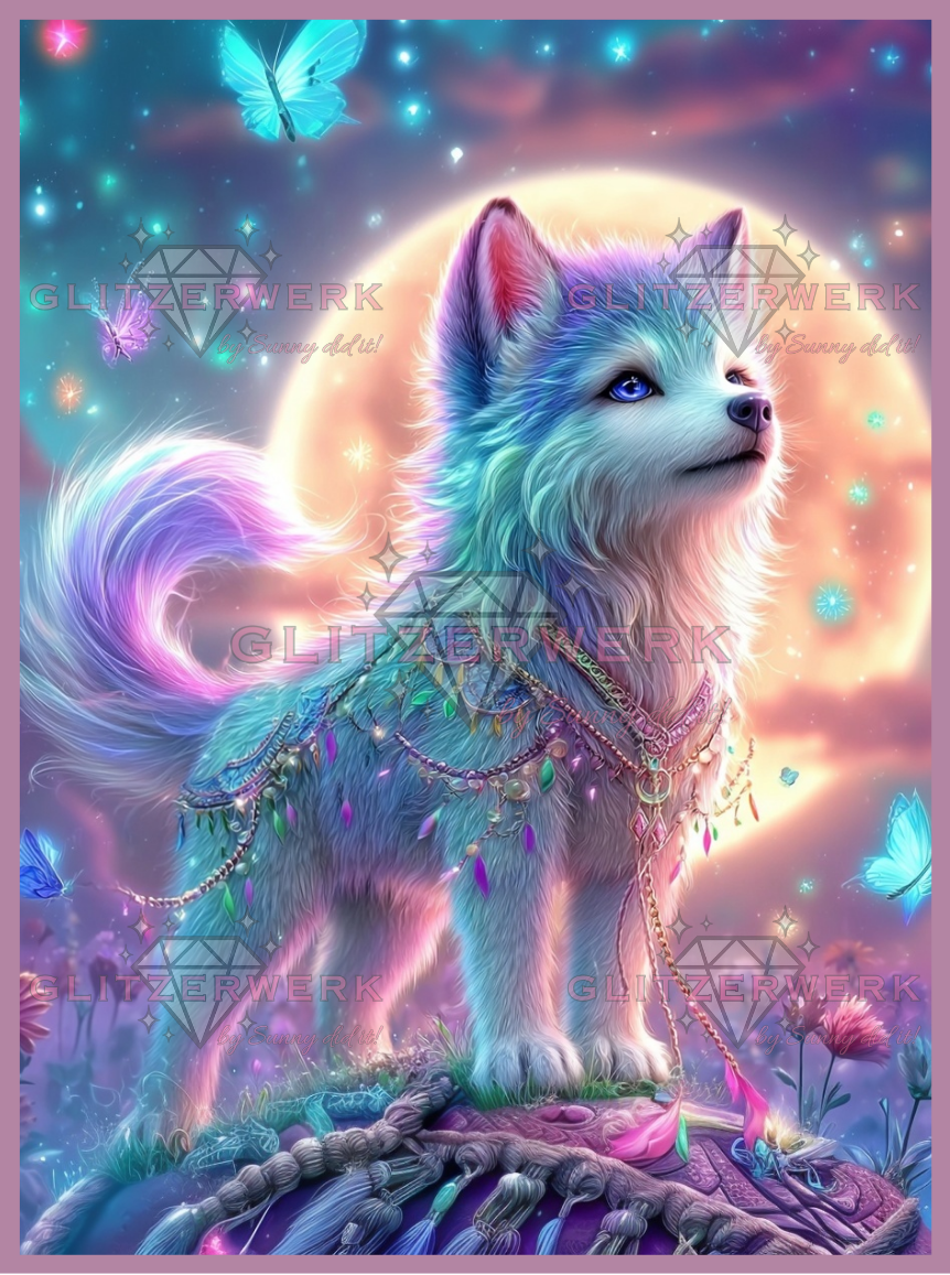 Mondpfote by Sandrietta_ai 70x95cm 140 Farben