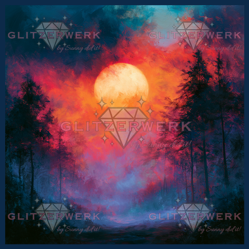 Abendfeuer by Sunny did it! 70x70cm 130 Farben