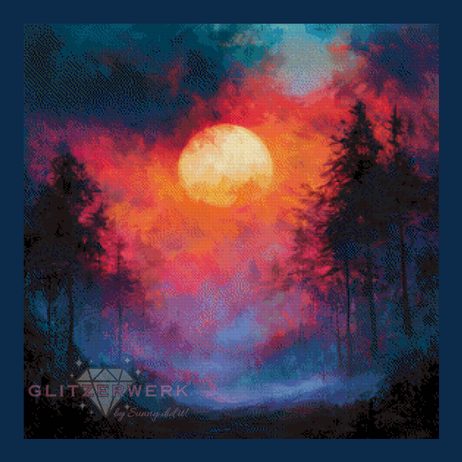 Abendfeuer by Sunny did it! 70x70cm 130 Farben
