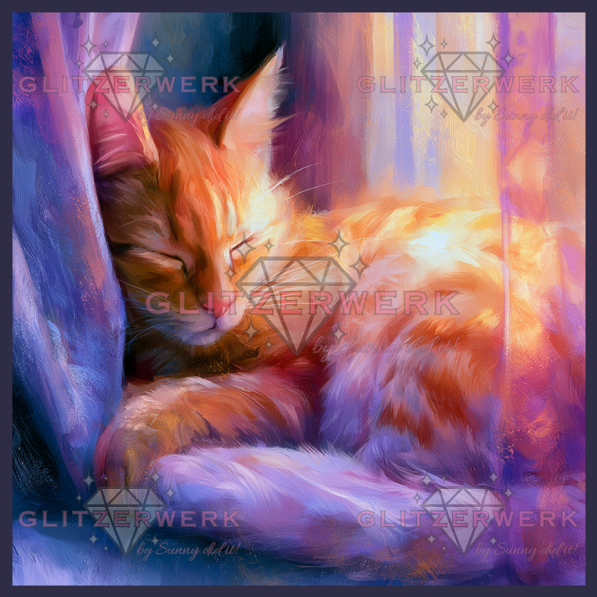 Katzenträume by Sunny did it! 70x70cm 160 Farben
